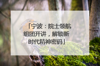 宁波：院士领航组团开讲，解锁新时代精神密码