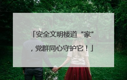安全文明楼道“家”，党群同心守护它！