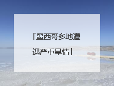 墨西哥多地遭遇严重旱情