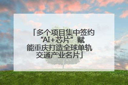 多个项目集中签约 “AI+芯片”赋能重庆打造全球单轨交通产业名片