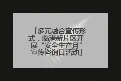 多元融合宣传形式，临港新片区开展“安全生产月”宣传咨询日活动