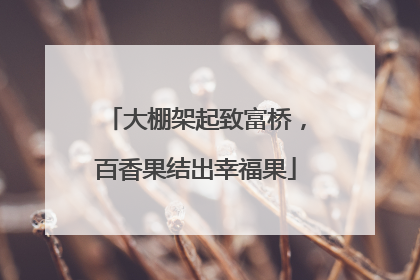 大棚架起致富桥，百香果结出幸福果