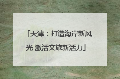 天津：打造海岸新风光 激活文旅新活力