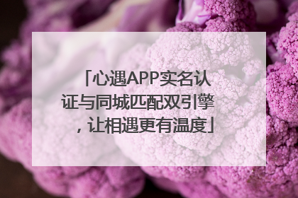 心遇APP实名认证与同城匹配双引擎，让相遇更有温度