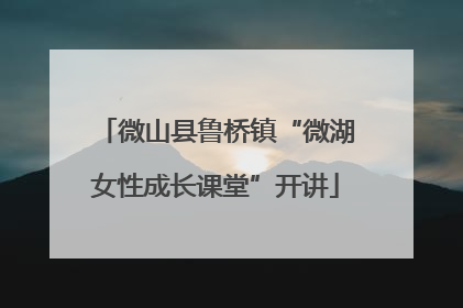 微山县鲁桥镇“微湖女性成长课堂”开讲