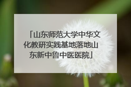 山东师范大学中华文化教研实践基地落地山东新中鲁中医医院
