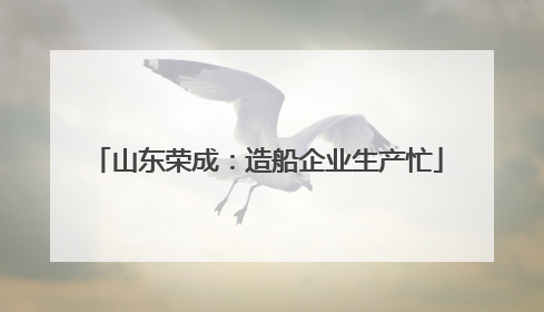 山东荣成：造船企业生产忙