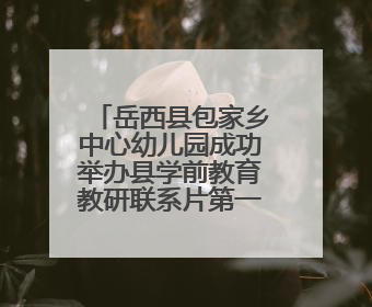 岳西县包家乡中心幼儿园成功举办县学前教育教研联系片第一片区第十三次专题研讨会