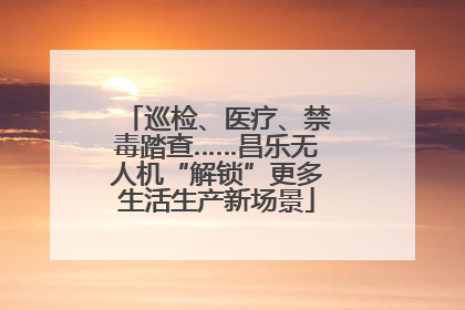 巡检、医疗、禁毒踏查……昌乐无人机“解锁”更多生活生产新场景
