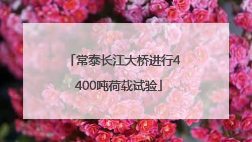 常泰长江大桥进行4400吨荷载试验