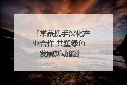 常蒙携手深化产业合作 共塑绿色发展新动能