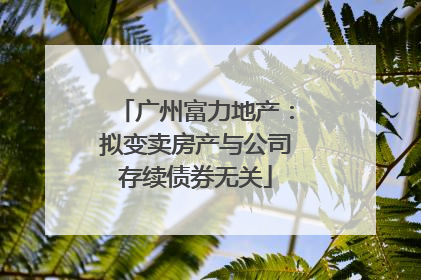 广州富力地产：拟变卖房产与公司存续债券无关
