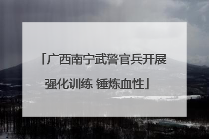 广西南宁武警官兵开展强化训练 锤炼血性