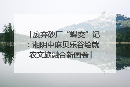 废弃砂厂“蝶变”记：湘阴中麻贝乐谷绘就农文旅融合新画卷