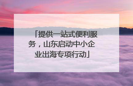 提供一站式便利服务，山东启动中小企业出海专项行动