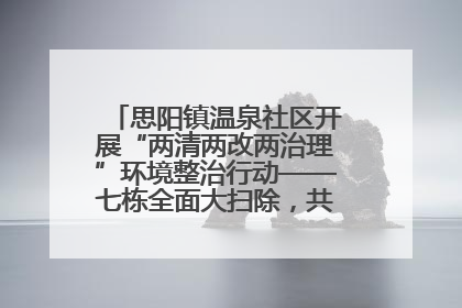思阳镇温泉社区开展“两清两改两治理”环境整治行动——七栋全面大扫除，共建洁净家园