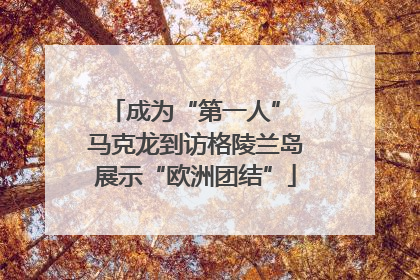 成为“第一人” 马克龙到访格陵兰岛展示“欧洲团结”