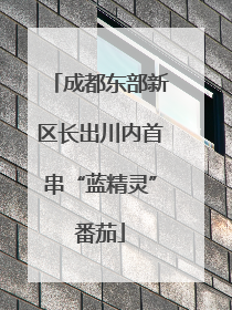 成都东部新区长出川内首串“蓝精灵”番茄