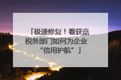 极速修复！看获嘉税务部门如何为企业“信用护航”