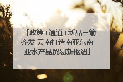 政策+通道+新品三箭齐发 云南打造南亚东南亚水产品贸易新枢纽