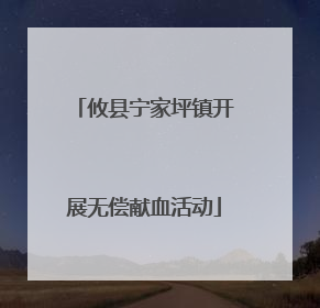 攸县宁家坪镇开展无偿献血活动