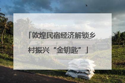敦煌民宿经济解锁乡村振兴“金钥匙”
