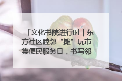 文化书院进行时｜东方社区睦邻“摊”玩市集便民服务日，书写邻里共生新篇章