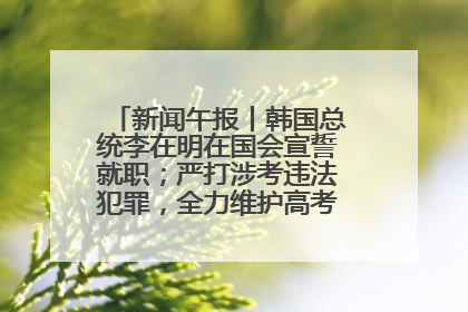 新闻午报丨韩国总统李在明在国会宣誓就职；严打涉考违法犯罪，全力维护高考安全公平考试环境