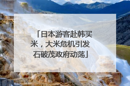 日本游客赴韩买米，大米危机引发石破茂政府动荡