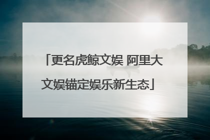 更名虎鲸文娱 阿里大文娱锚定娱乐新生态
