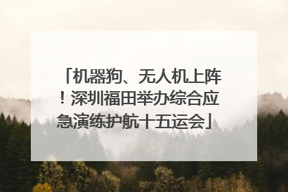 机器狗、无人机上阵！深圳福田举办综合应急演练护航十五运会