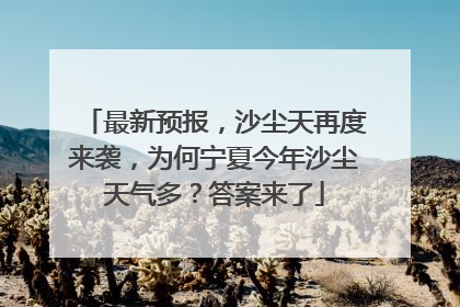 最新预报，沙尘天再度来袭，为何宁夏今年沙尘天气多？答案来了