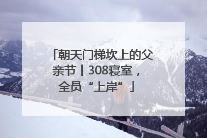 朝天门梯坎上的父亲节丨308寝室，全员“上岸”