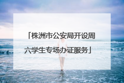 株洲市公安局开设周六学生专场办证服务