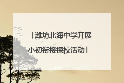 潍坊北海中学开展小初衔接探校活动