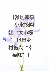 潍坊寒亭：小水饺闯出“大市场” 包出乡村振兴“幸福味”