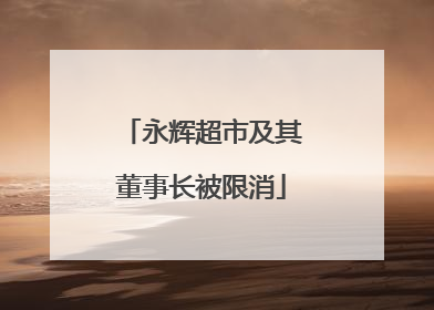 永辉超市及其董事长被限消