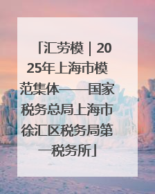 汇劳模｜2025年上海市模范集体——国家税务总局上海市徐汇区税务局第一税务所