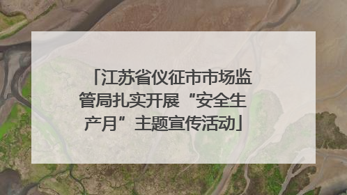 江苏省仪征市市场监管局扎实开展“安全生产月”主题宣传活动