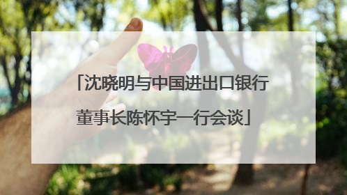 沈晓明与中国进出口银行董事长陈怀宇一行会谈