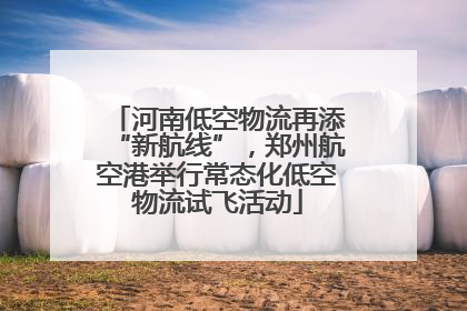 河南低空物流再添“新航线”，郑州航空港举行常态化低空物流试飞活动