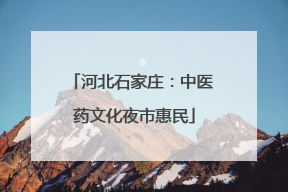 河北石家庄：中医药文化夜市惠民