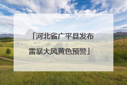 河北省广平县发布雷暴大风黄色预警