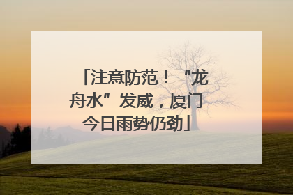 注意防范！“龙舟水”发威，厦门今日雨势仍劲