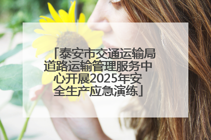 泰安市交通运输局道路运输管理服务中心开展2025年安全生产应急演练