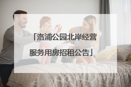 洛浦公园北岸经营服务用房招租公告