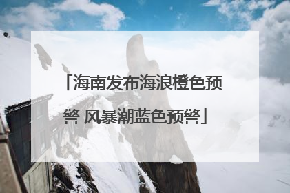 海南发布海浪橙色预警 风暴潮蓝色预警