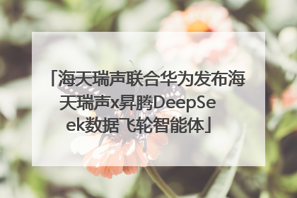 海天瑞声联合华为发布海天瑞声x昇腾DeepSeek数据飞轮智能体