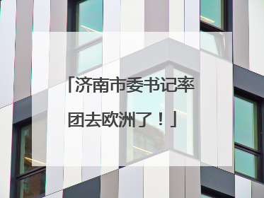 济南市委书记率团去欧洲了！