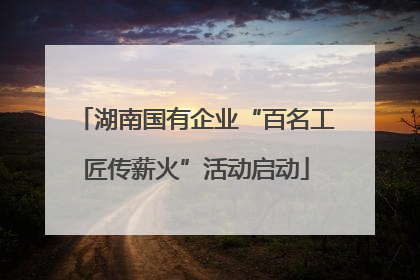 湖南国有企业“百名工匠传薪火”活动启动